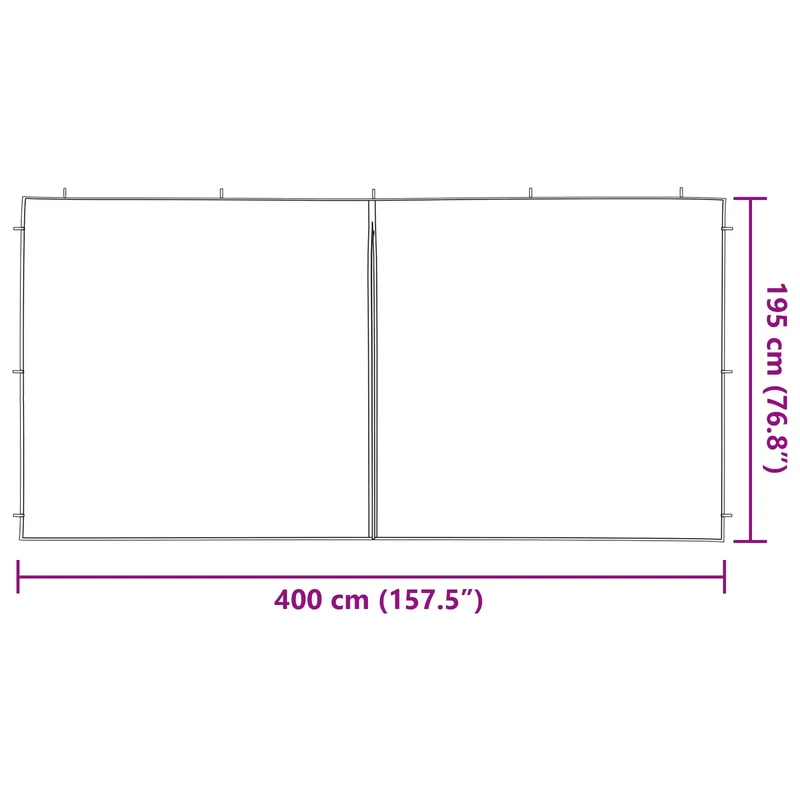Party Tent Zijwand 2 St Pe En Staal