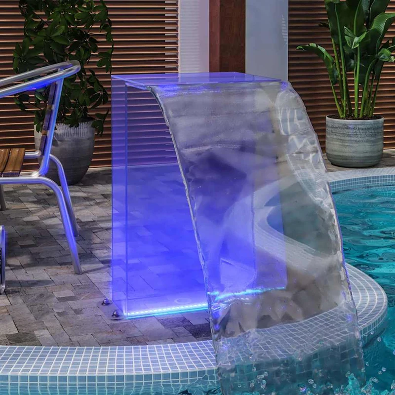 Zwembadfontein Met Rgb Led's 51 Cm Acryl