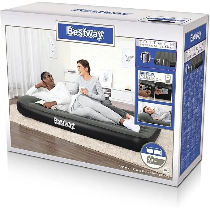 Bestway - Tritech Colchón hinchable con bomba de batería integrada