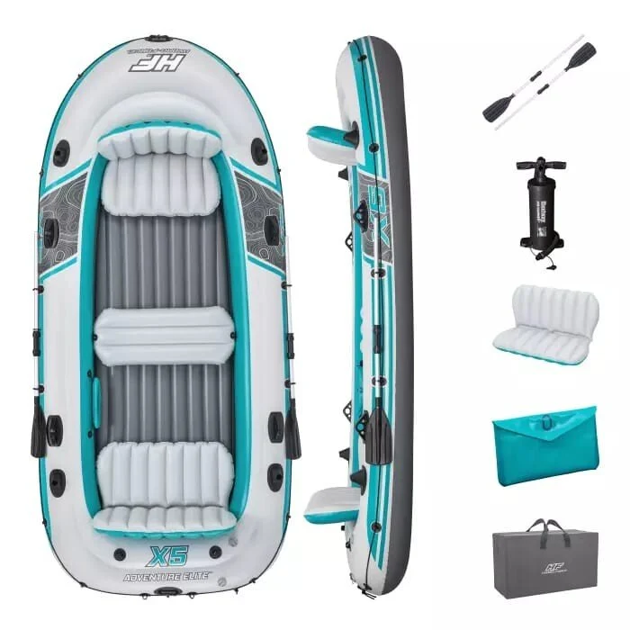 Bestway – Barca hinchable Adventure Elite X5 Raft Set (364 × 166 cm)