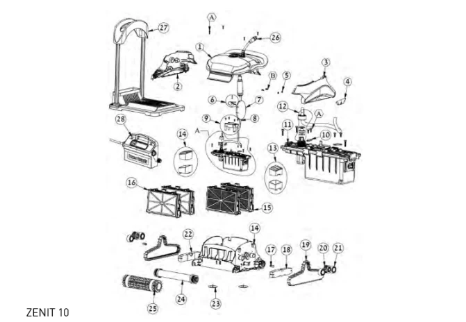 ASPIRADOR ZENIT 10 MAYTRONICS- recambios