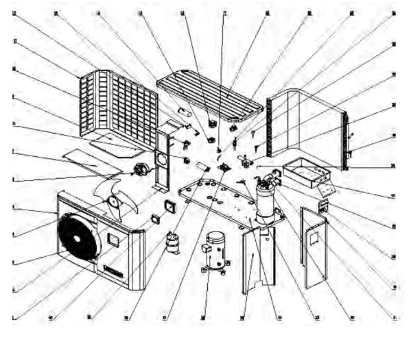 BOMBA DE CALOR ENERGYLINE PRO ENP4MSC HAYWARD- recambios