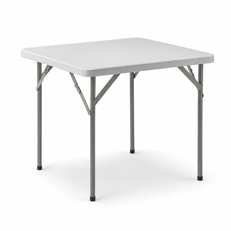 Mesa Plegable Portátil 84x84x74 Cm Blanco