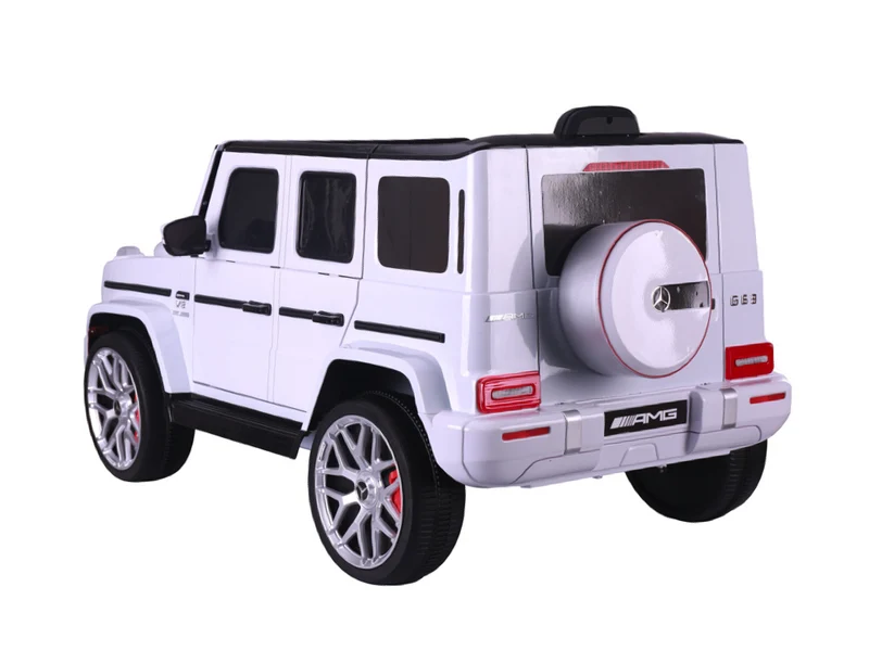 Mercedes G63, 12 Volt Kinder Accu Auto, Rubberen Banden, Leder Zitje En Meer!