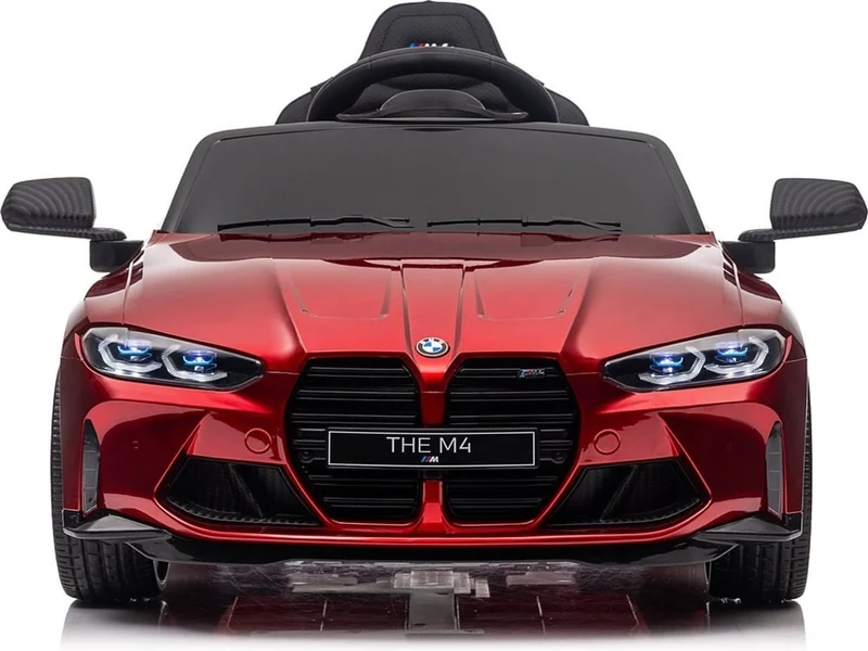 Bmw M4, 12 Volt Elektrische Kinderauto, Leder Zitje, Rubberen Banden, Kinder Accu Auto!