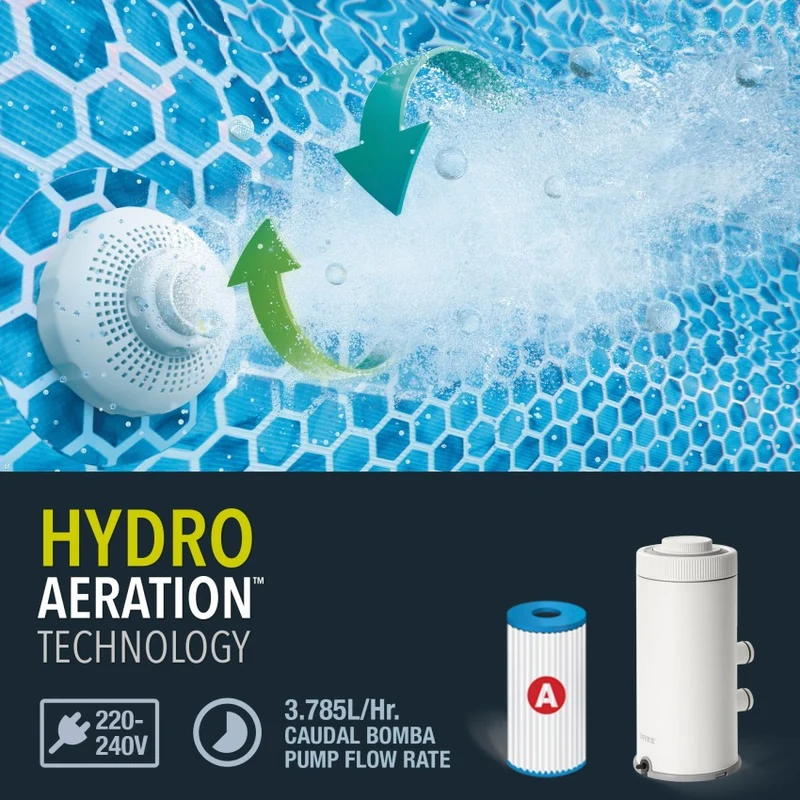 Intex Prism Frame Piscina Redonda Desmontable 427x107 cm con Depuradora