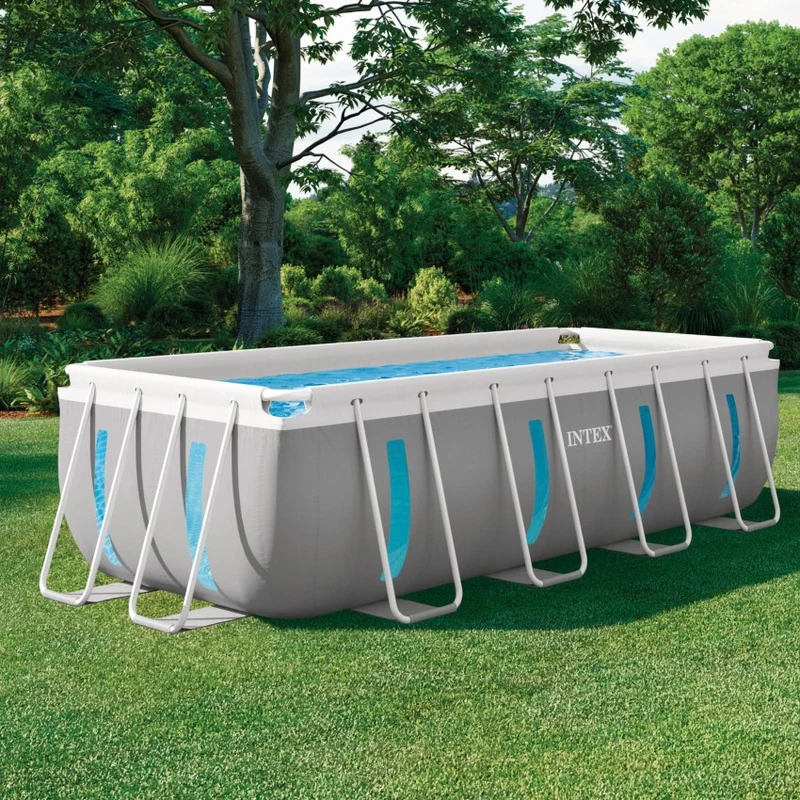 Intex Piscina Desmontable Rectangular Prism Frame Clearview 400x200x122cm