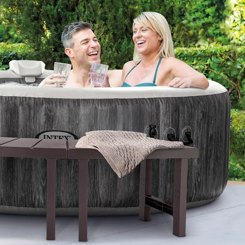 Intex Pack 2 Bancos Medianos de plástico para Spa Circular 4 Personas