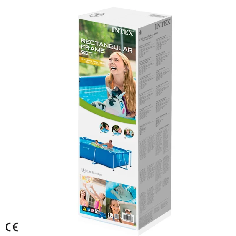 Intex Piscina Desmontable Metal Frame 260x160x65cm 2282L Azul