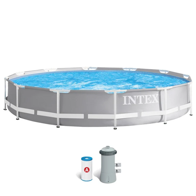 Intex Prism Frame Piscina Desmontable Redonda 366x76cm con Depuradora