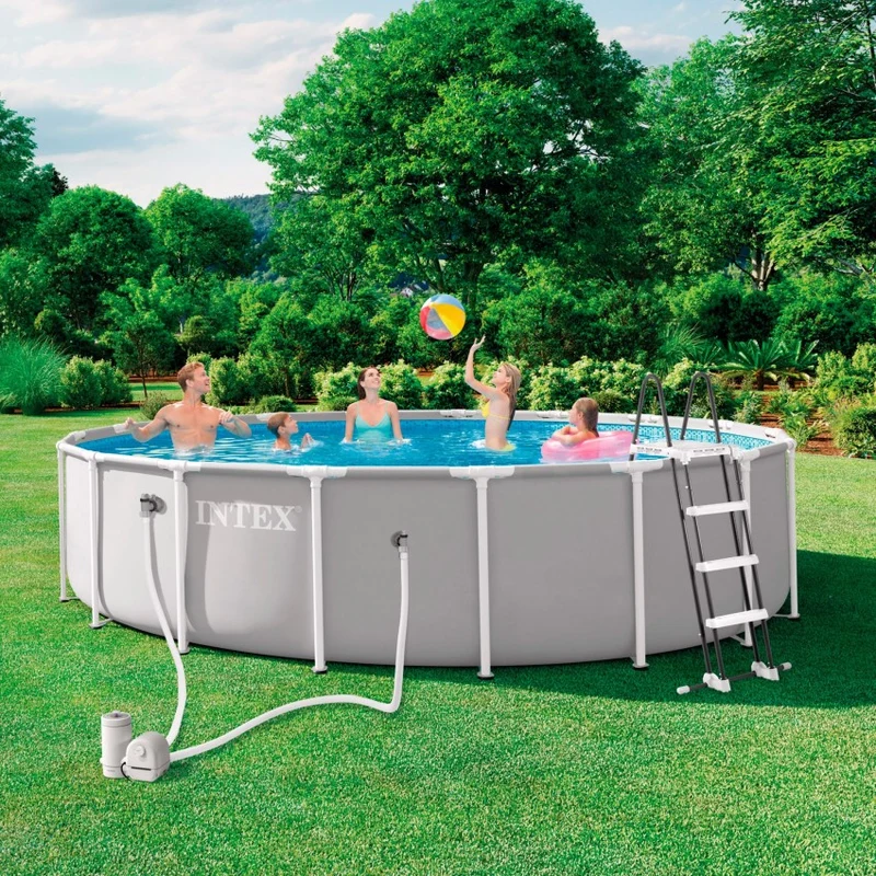 Intex Prism Frame Piscina Desmontable Redonda 549x122cm Con Depuradora