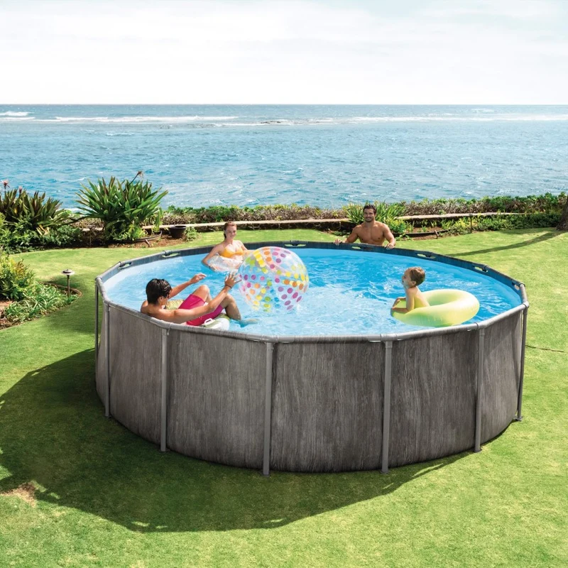 Intex Greywood Prism Frame Piscina Desmontable Redonda 457x122 cm Depuradora