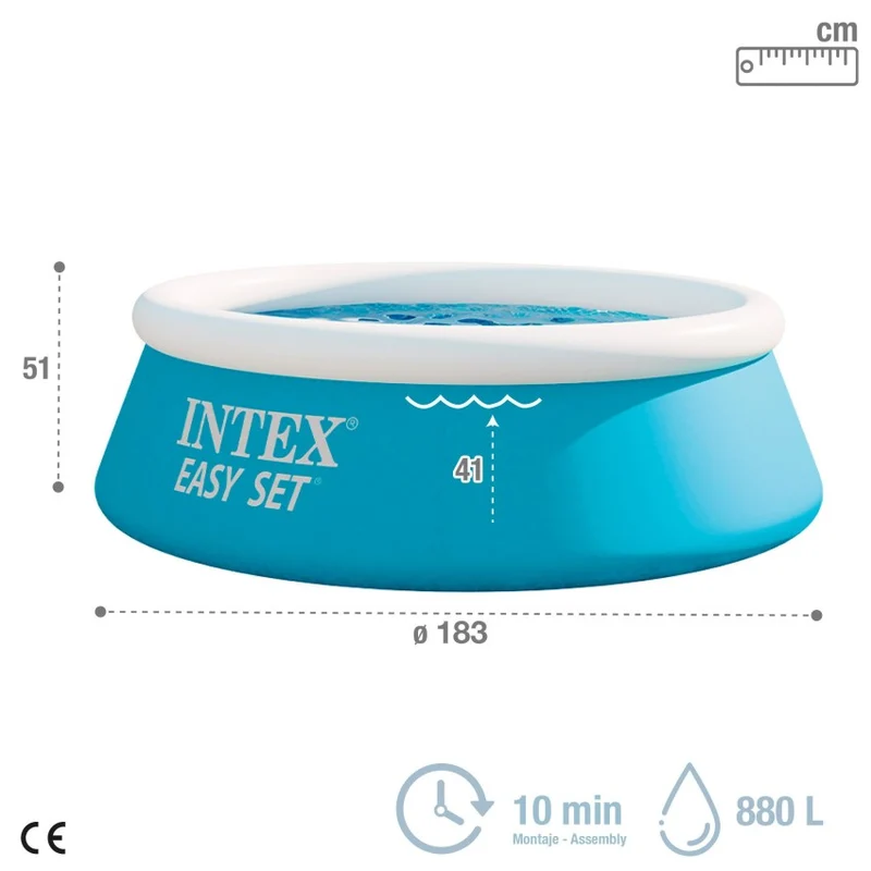 Intex Easy Set Piscina Hinchable Redonda 183x51cm 880L