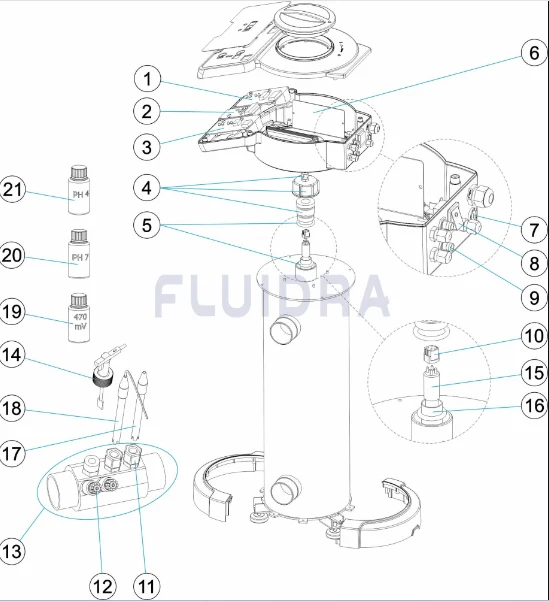 Desinfeção UV automática Heliox UV LP - Recambios