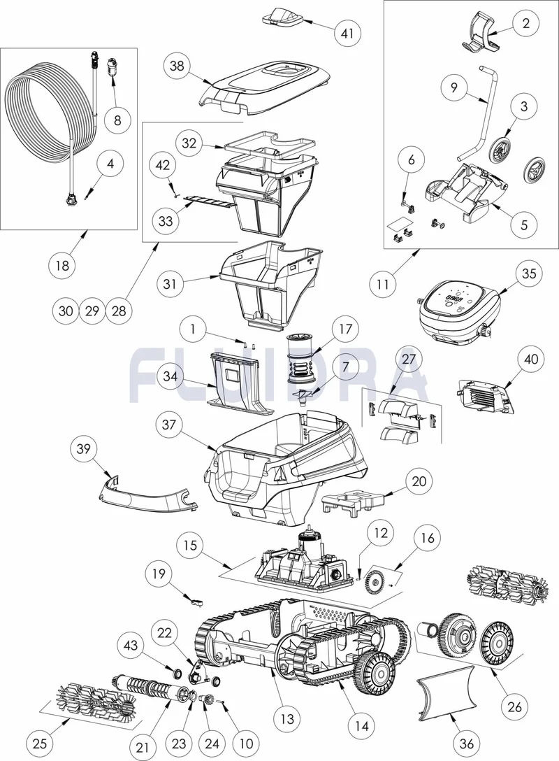 Recambio Aspirador ROBOT ZODIAC VOYAGER CNX 40 iQ