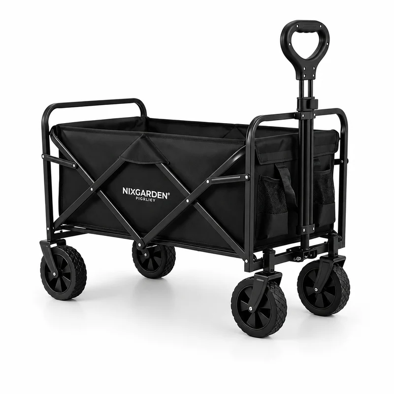 Carro plegable XXL todoterreno 150 kg 91×51×64 cm Oxford 600D 100L playa jardín camping