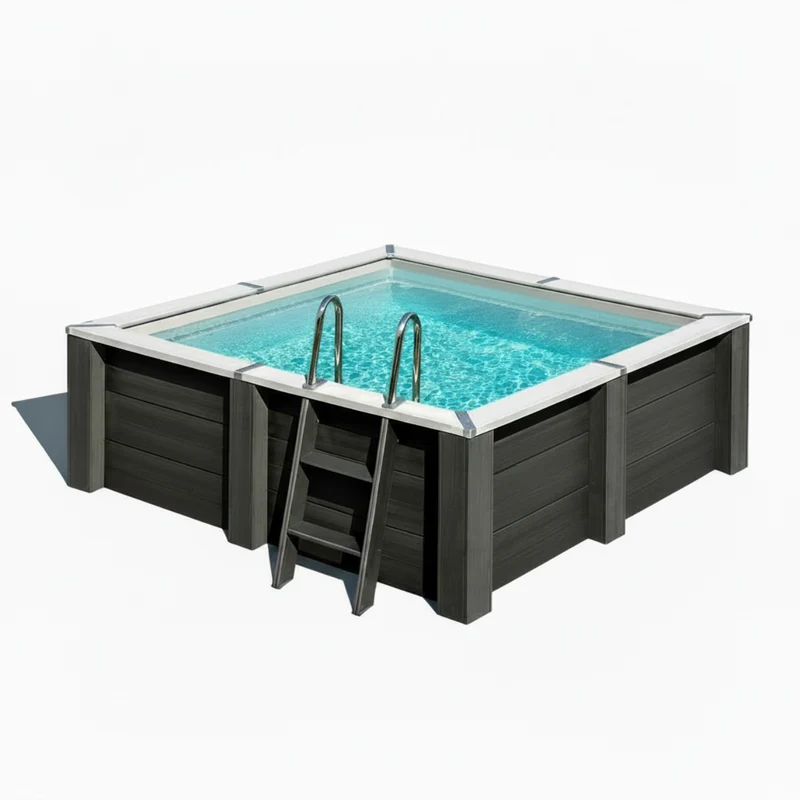 Piscina elevada de composite Gre cuadrada KPCOR28T 315 × 315 × 96 cm