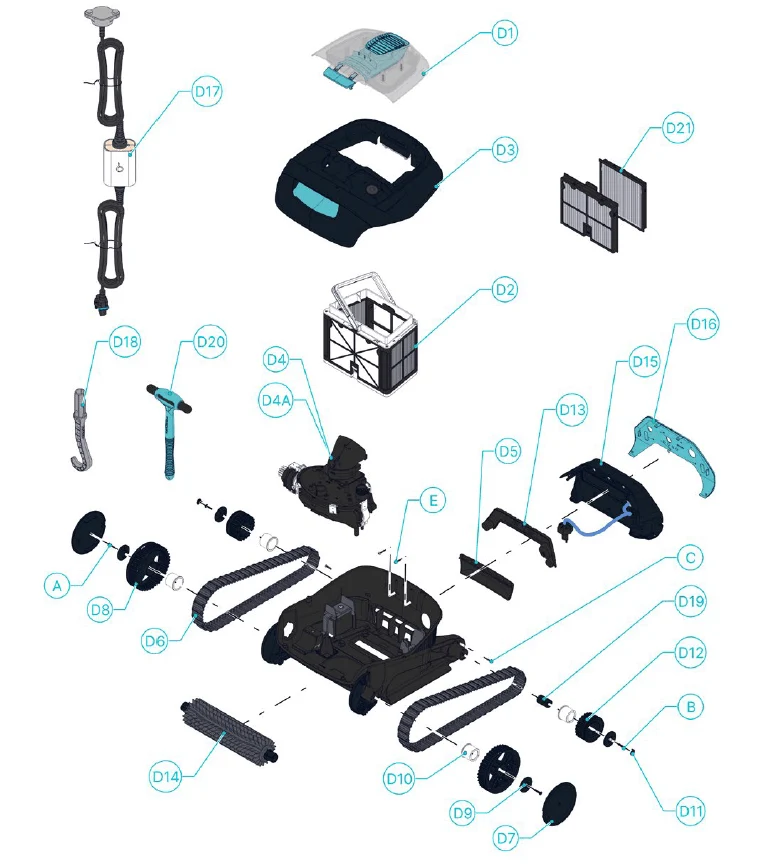 Recambios Aspirador robot Maytronics Dolphin Liberty 300/400 bateria