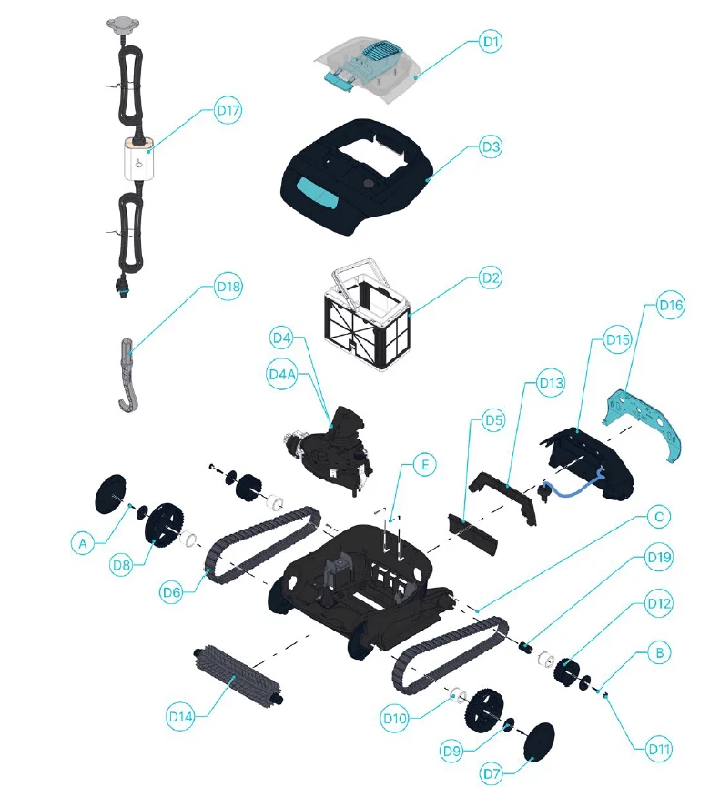 Recambios Aspirador robot Maytronics Dolphin Liberty 200 bateria