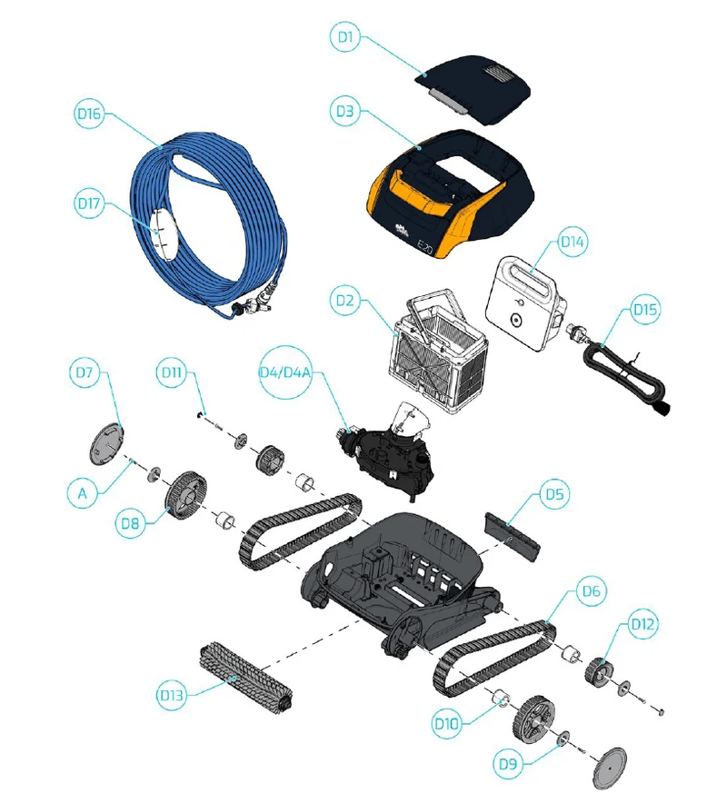 Recambios Aspirador robot Maytronics Dolphin E20