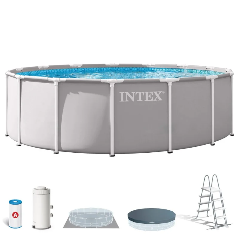 Intex Piscina Desmontable Prism Frame Redonda 457x122 cm con Depuradora