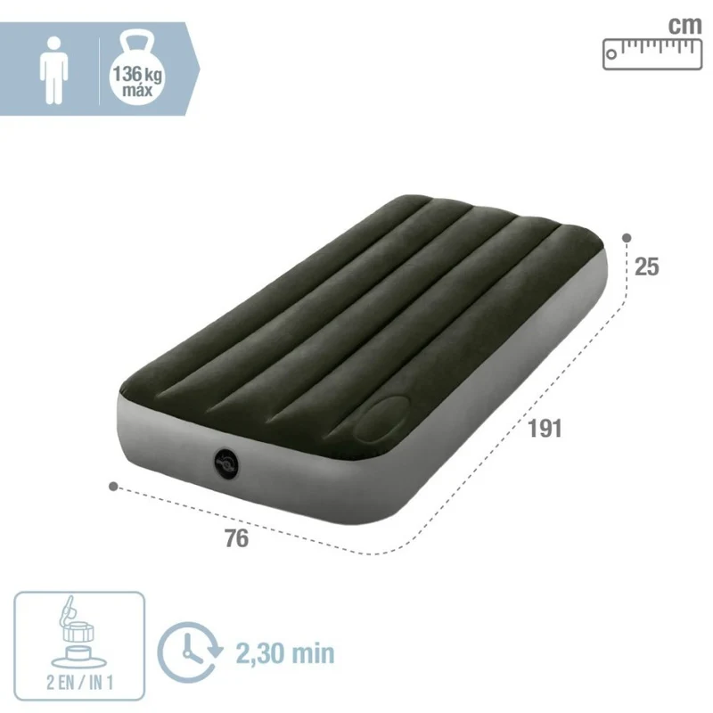 Intex Dura-Beam Standard Downy Colchón Hinchable Individual 76x191cm