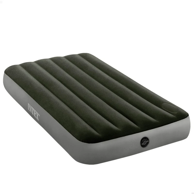 Intex Downy Colchón Hinchable Individual Fiber-Tech 99x191 cm Gris