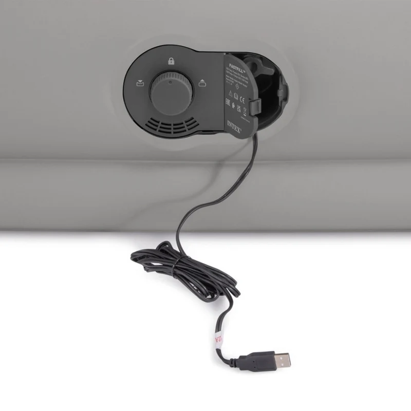 Intex Colchón Hinchable Doble Mid-Rise Comfort USB 152x203cm