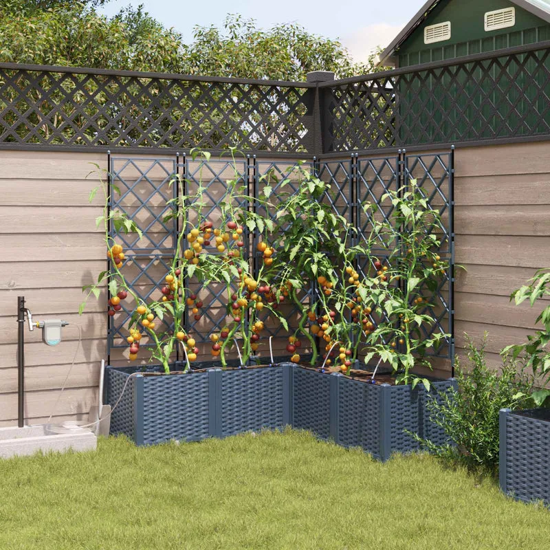 Tuinsteker Met Schutting En Wielen 3 St 120 X 40 X 149 Cm