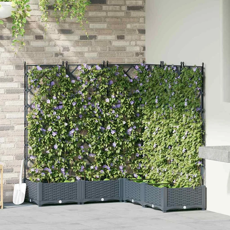 Tuinsteker Met Schutting En Wielen 3 St 120 X 40 X 149 Cm