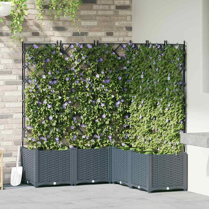Tuinsteker Met Schutting En Wielen 3 St 120 X 40 X 149 Cm