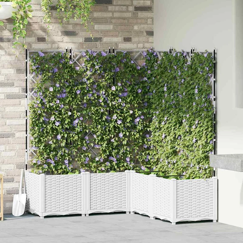 Tuinsteker Met Schutting En Wielen 3 St 120 X 40 X 149 Cm