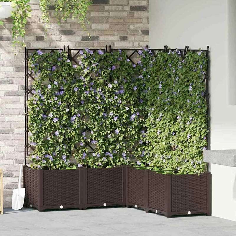 Tuinsteker Met Schutting En Wielen 3 St 120 X 40 X 149 Cm