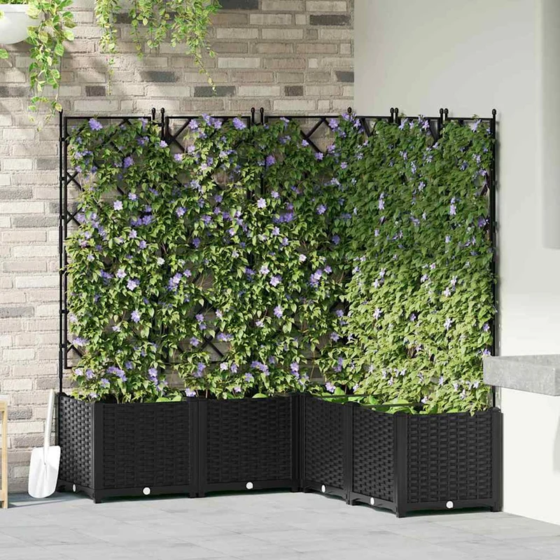 Tuinsteker Met Schutting En Wielen 3 St 120 X 40 X 149 Cm