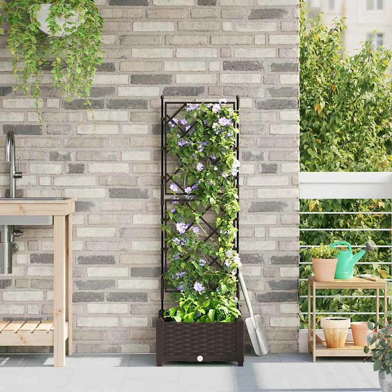 Tuinsteker Met Schutting En Wielen 3 St 120 X 40 X 149 Cm