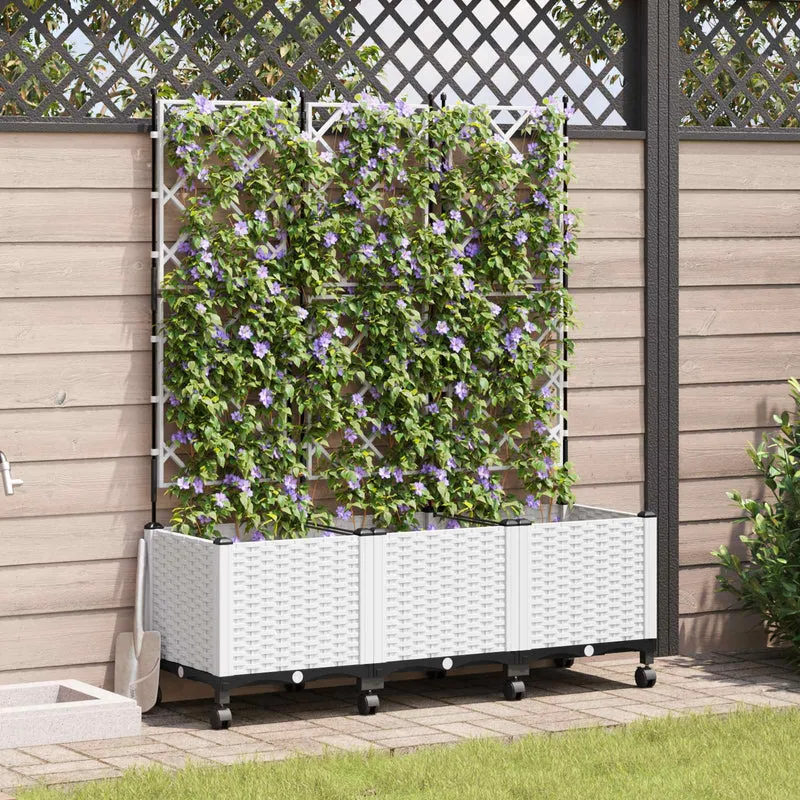 Tuinsteker Met Schutting En Wielen 3 St 120 X 40 X 149 Cm