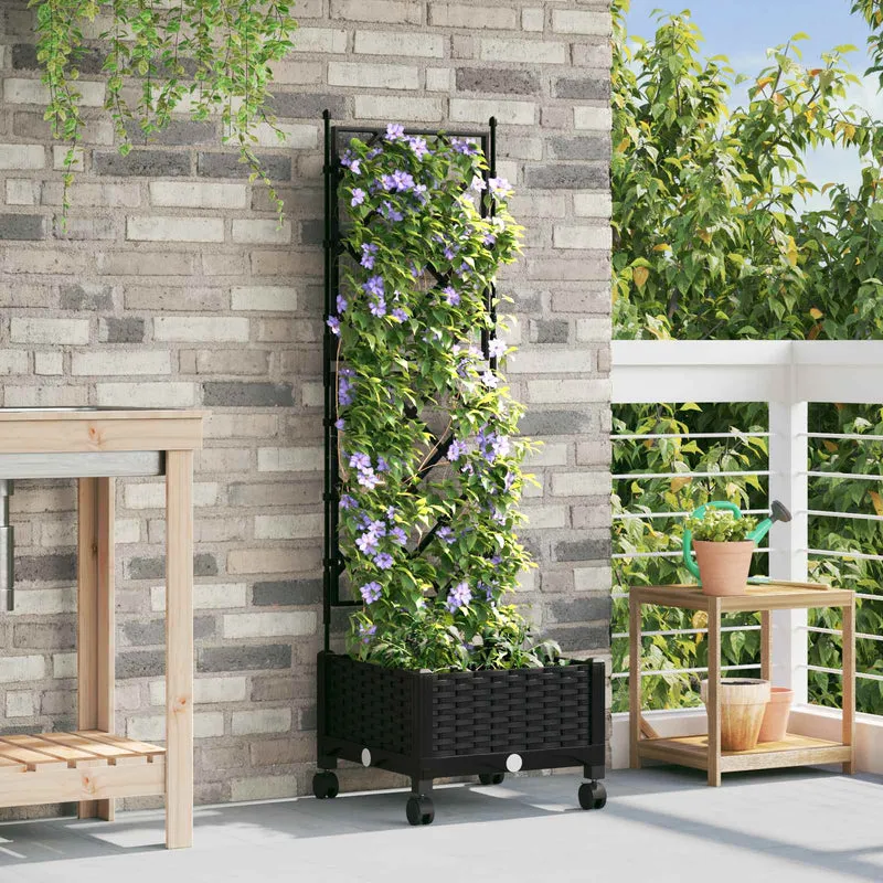 Tuinsteker Met Schutting En Wielen 3 St 120 X 40 X 149 Cm
