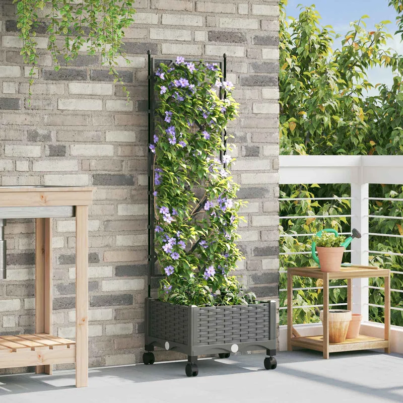 Tuinsteker Met Schutting En Wielen 3 St 120 X 40 X 149 Cm