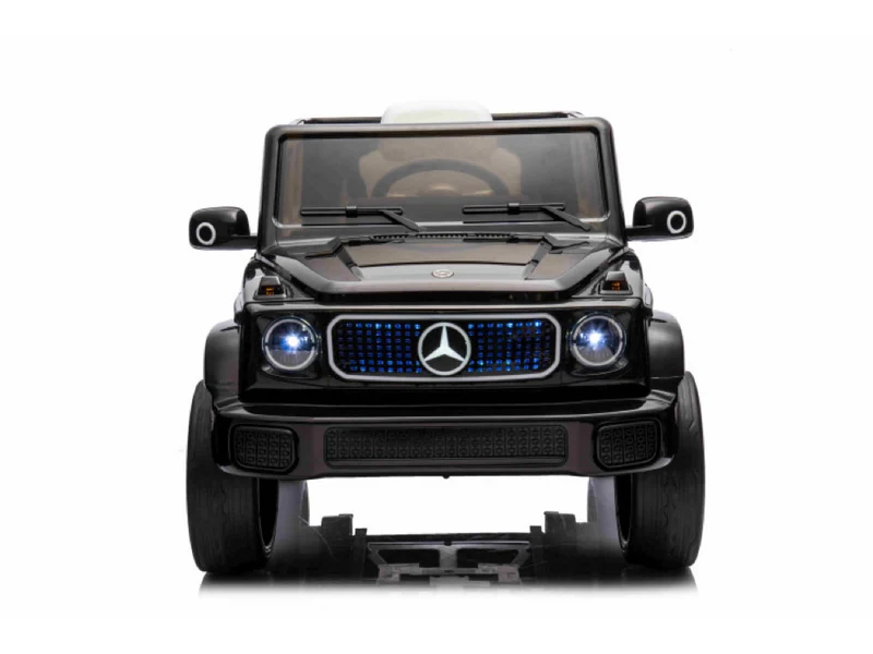 Mercedes Benz Eqg, 12 Volt Elektrische Kinderauto Met Rubberen Banden, Leder Zitje En Meer!