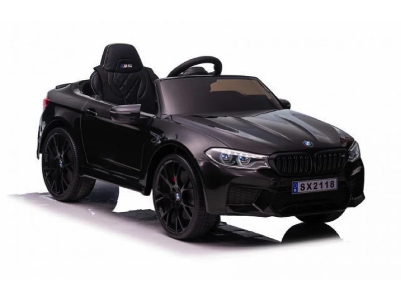 Bmw M5,Lithium, Leder Zitje, Rubberen Banden, Kinder Accu Auto!