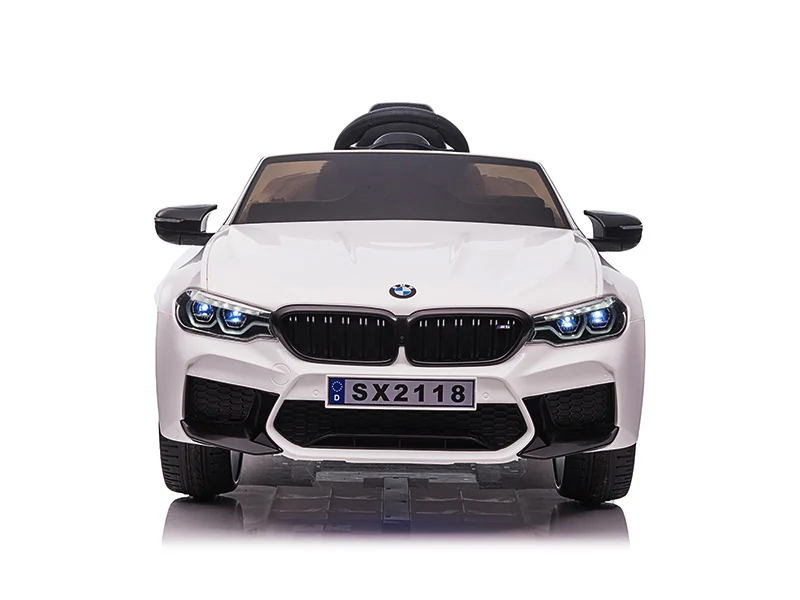 Bmw M5,Lithium, Leder Zitje, Rubberen Banden, Kinder Accu Auto!