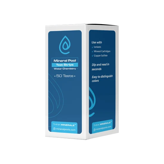 Languettes d'analyse pour l'eau de piscine minérale (lot de 50)