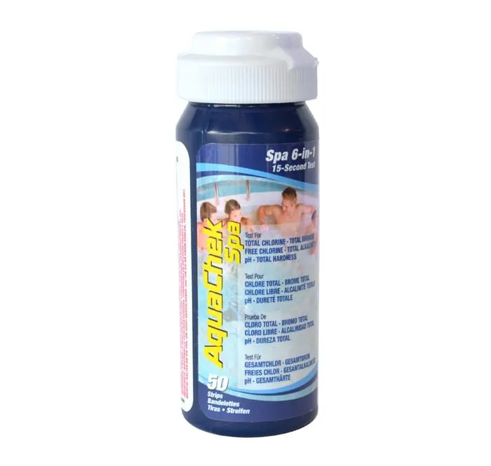 Languettes d'analyses pour spas 6 en 1 (lot de 50)