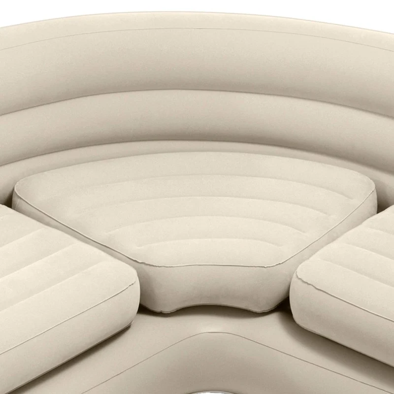 Intex Sofá Rinconera Hinchable 257x203x76 cm Crema