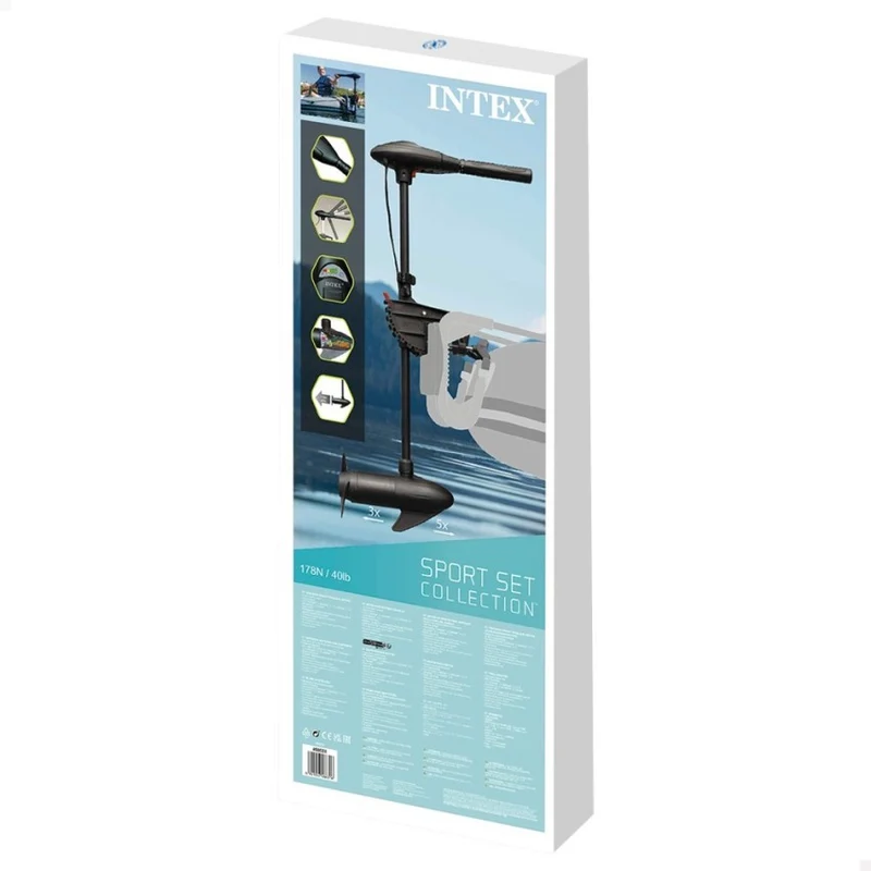 Intex Motor Fueraborda Eléctrico 12V 420W para Barcas Hinchables