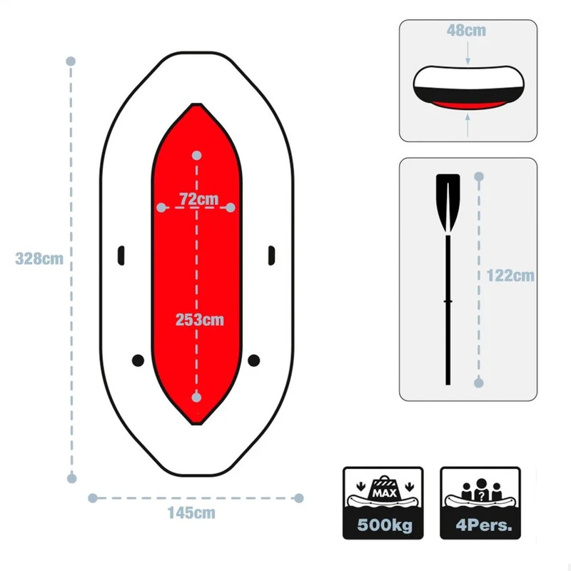 Intex Mariner 4 Barca Hinchable para 4 Personas con Remos