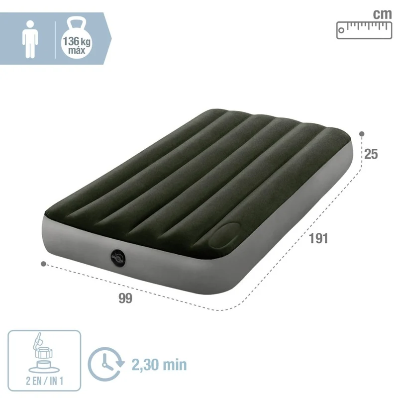 Intex Dura-Beam Standard Downy Colchón Hinchable Individual 99x191cm
