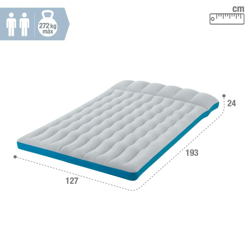 Intex Camping Mats Colchón Hinchable Doble 127x193x24 cm