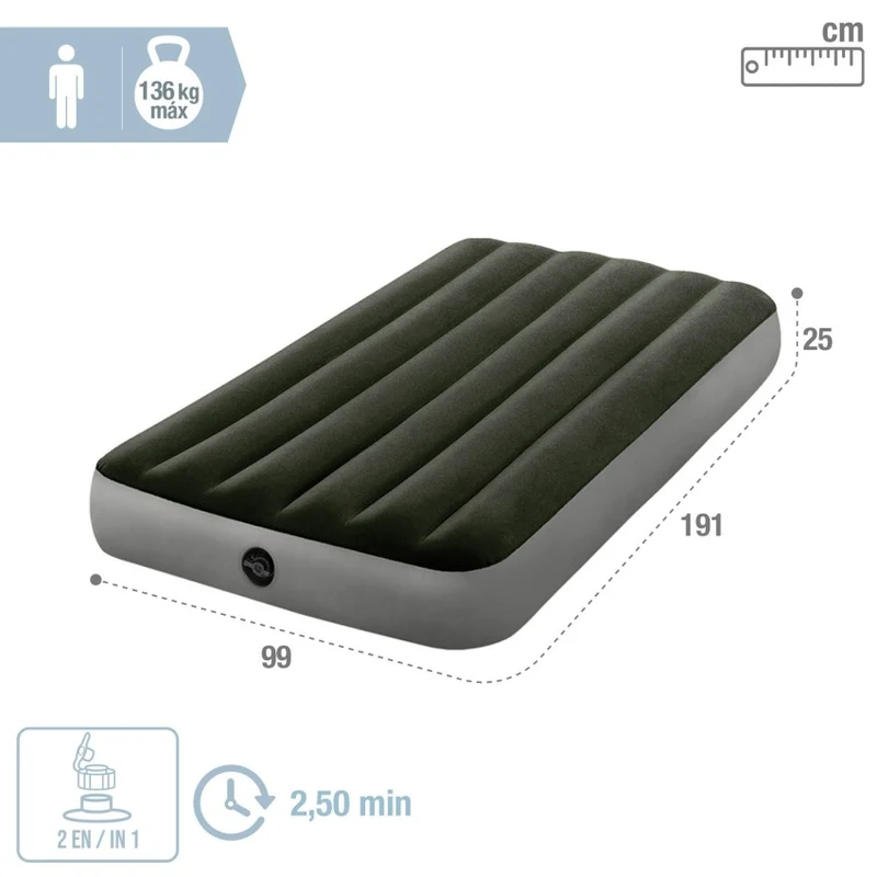 Intex Prestige Downy Colchón Hinchable Camping Individual 99x191cm