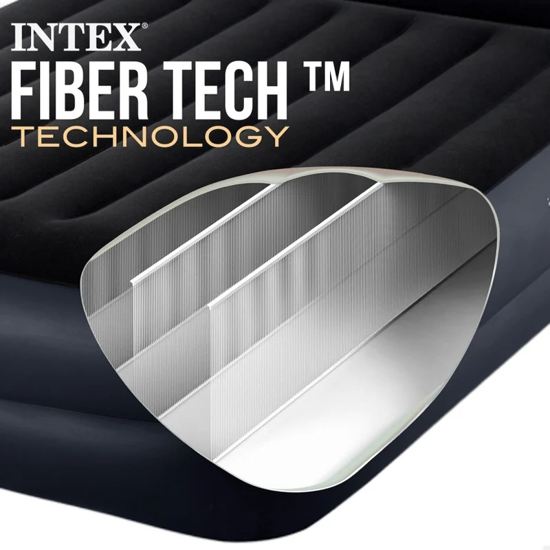 Intex Dura-Beam Plus Cama Hinchable Eléctrica Queen 152x203x42cm